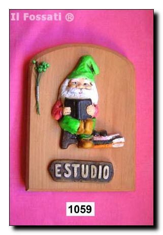 1059-Placa Gnomo Estudio